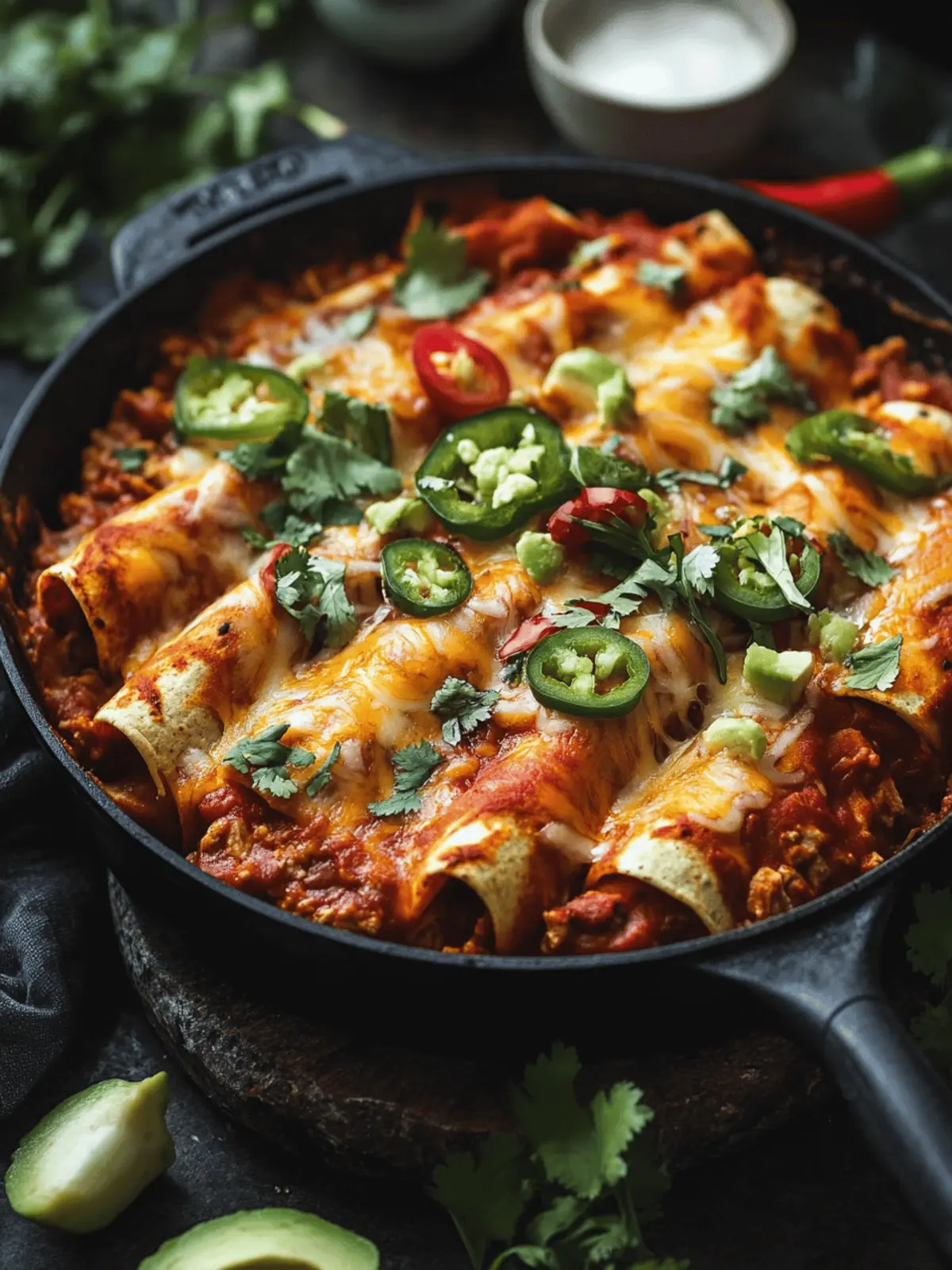 Turkey Enchiladas Skillet