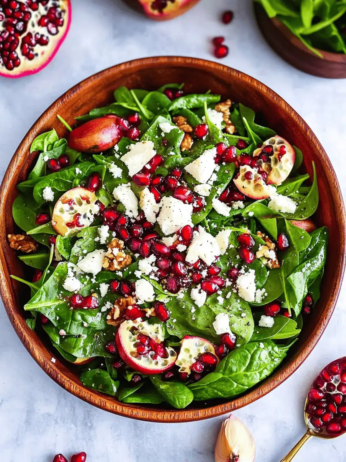 Spinach Pomegranate Salad