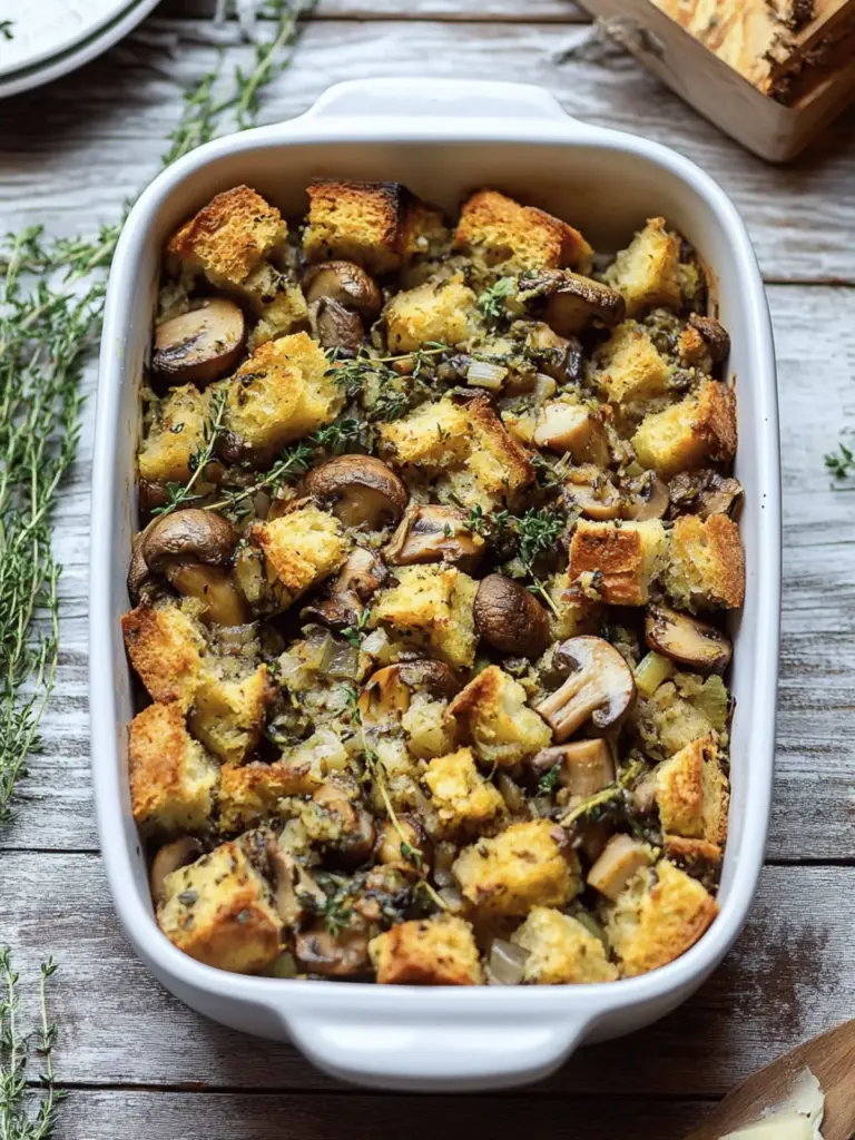 Roasted Garlic Mushroom Stuffing