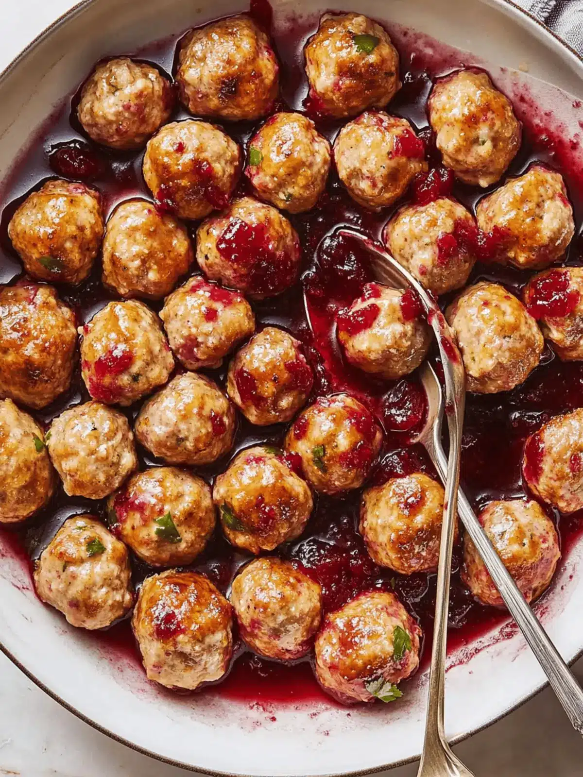 Cranberry-Glazed Turkey Meatballs