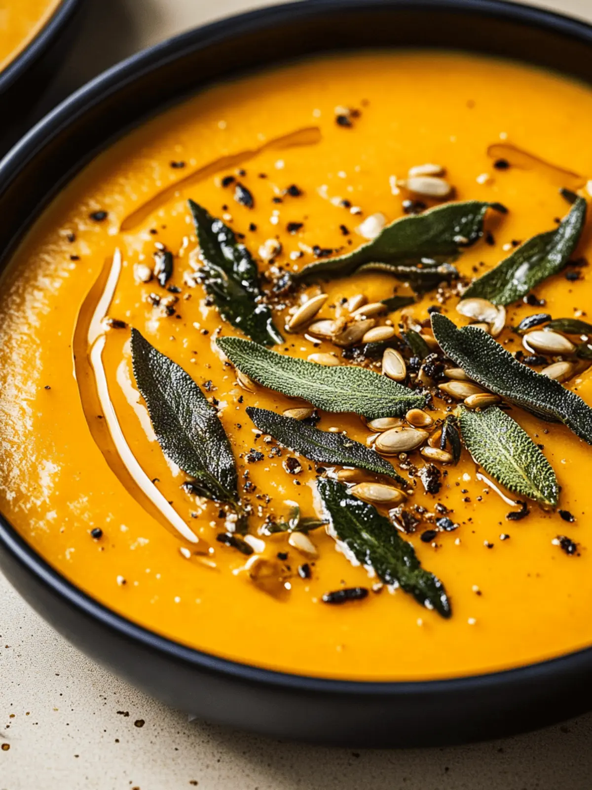 Roasted Pumpkin Soup with Sizzled Sage