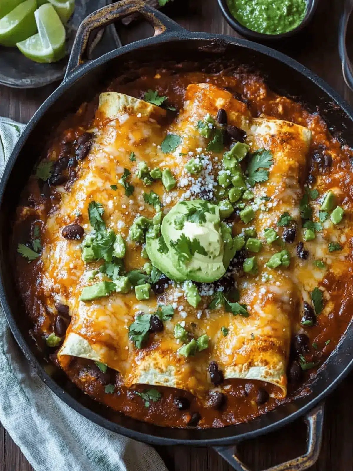 One Skillet Tex Mex Enchiladas