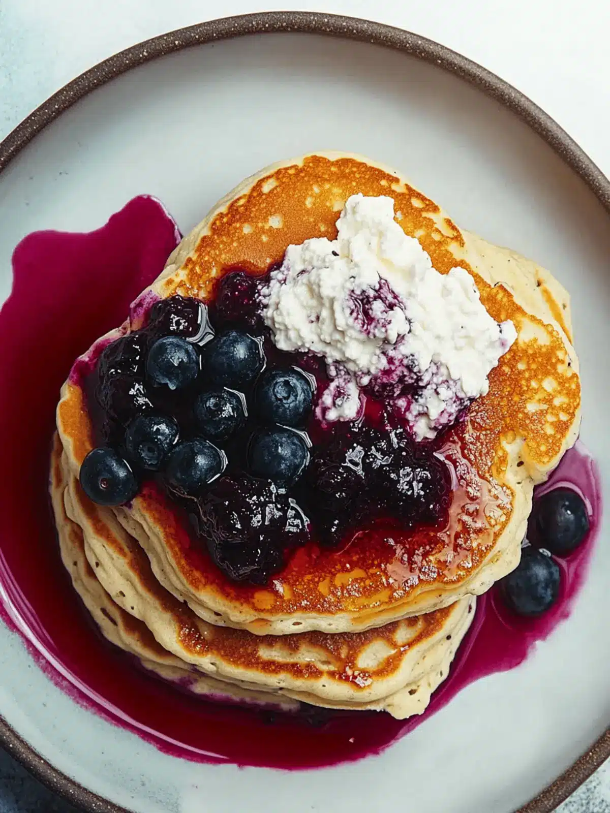 Luscious Ricotta Pancakes With Blueberry Compote Bliss 3 Ricotta Pancakes With Blueberry Compote