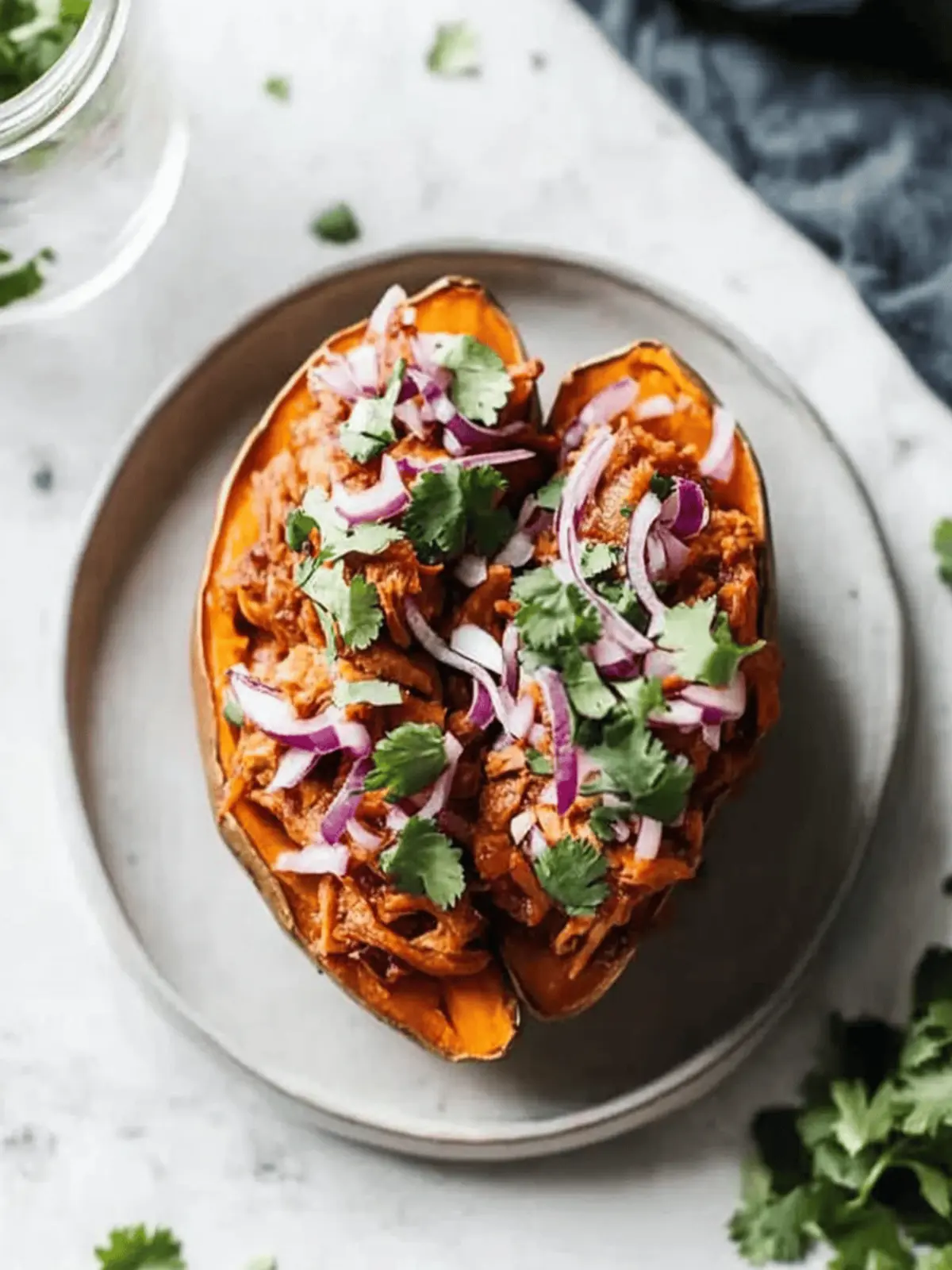 BBQ Chicken Stuffed Sweet Potatoes