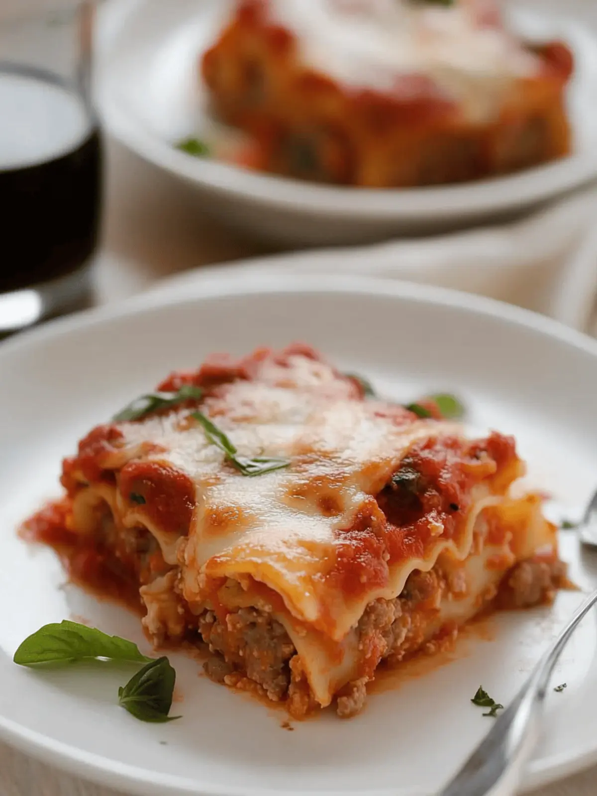 Italian Sausage Lasagna Roll Ups