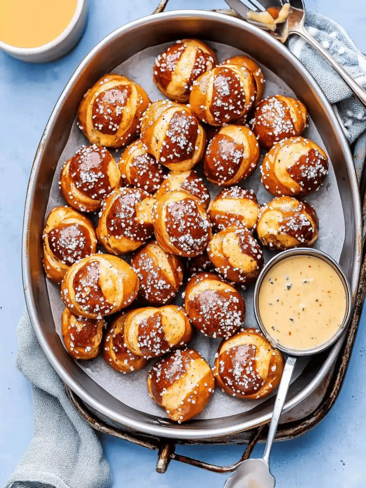 Soft Pretzel Bites Recipe with Beer Cheese
