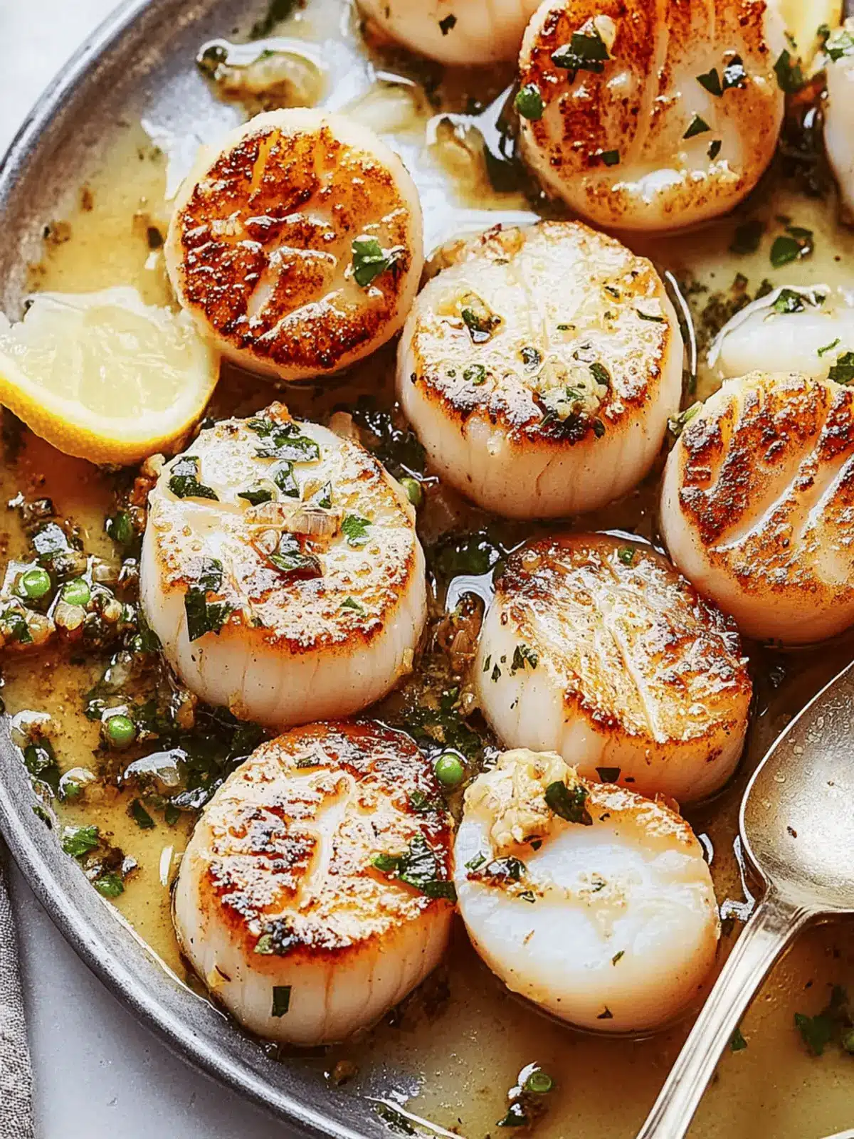 Seared Scallops With Brown Butter and Lemon Pan Sauce