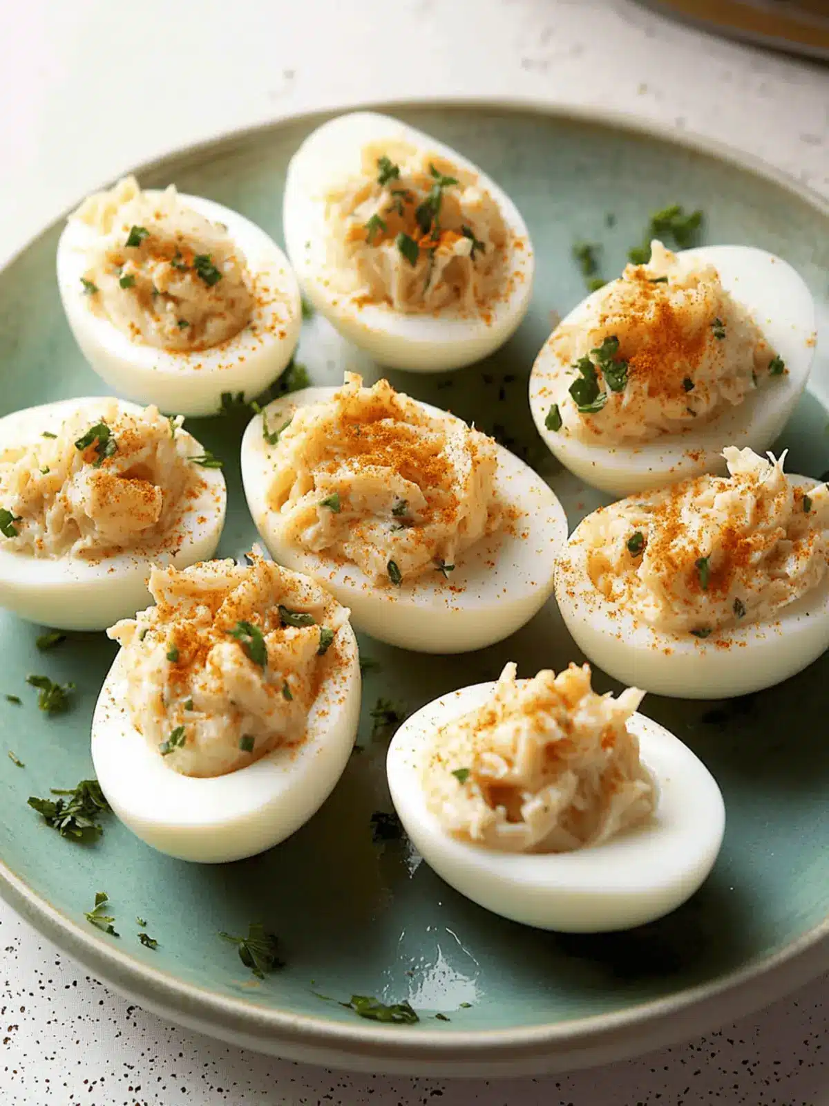 Crab Deviled Eggs with Zesty Twist for a Gourmet Snack 3 Crab Deviled Eggs