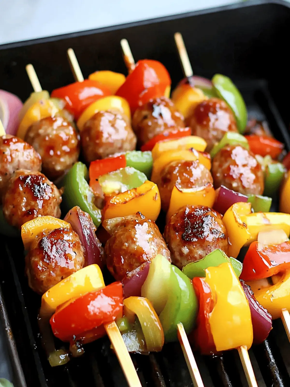 Sweet and Sour Meatball Kabobs: Grilled Goodness Awaits 2 Sweet and Sour Meatball Kabobs