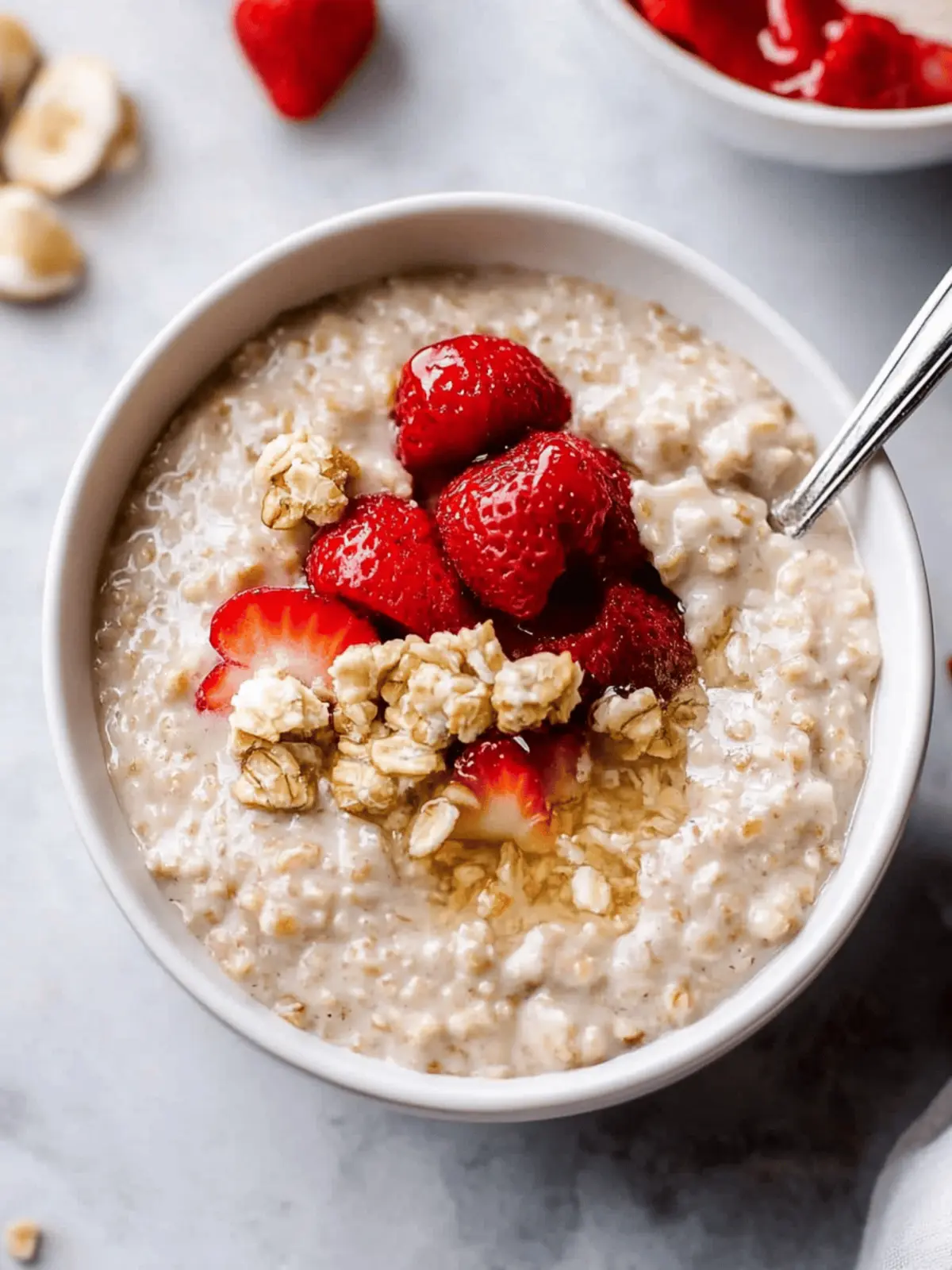 Sweet and Creamy Brown Rice Breakfast Porridge