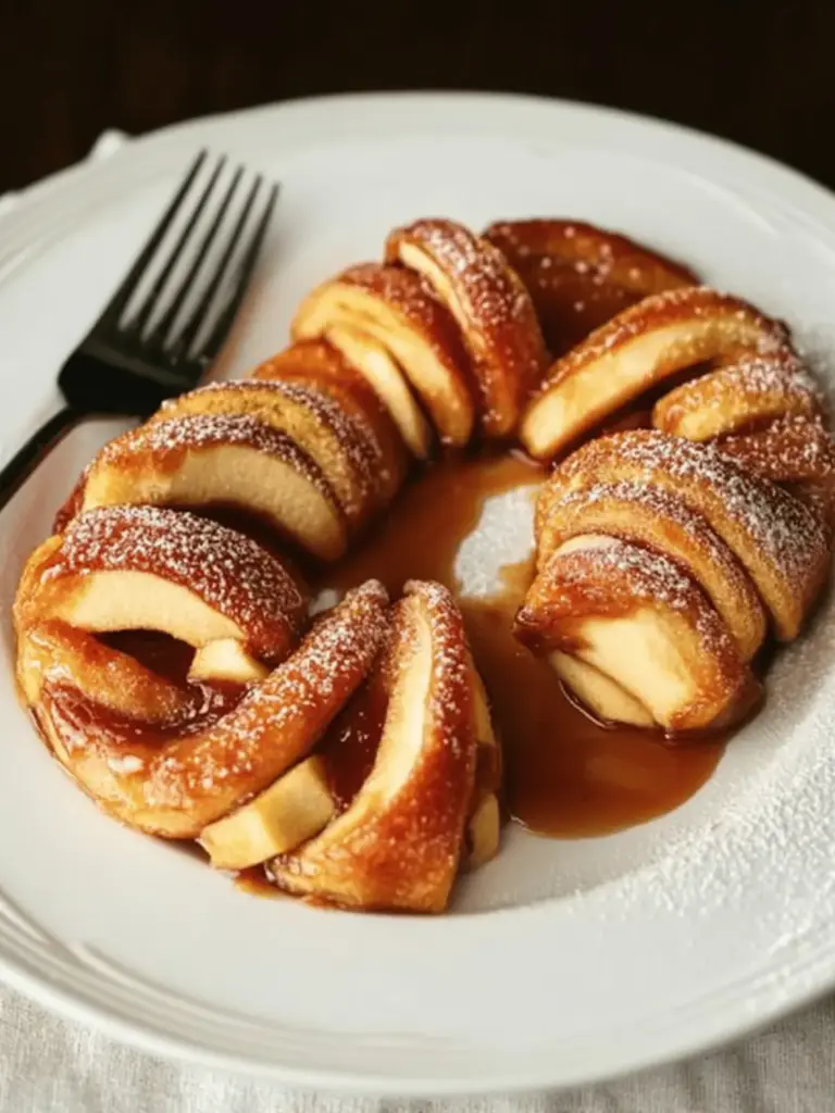 Apple Pie Spirals with Salted Caramel Sauce