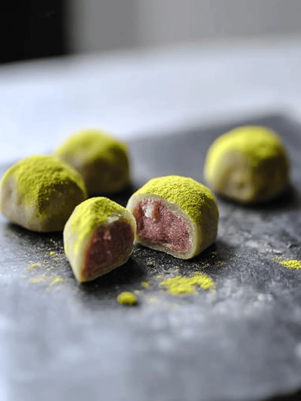 Matcha Red Bean Mochi