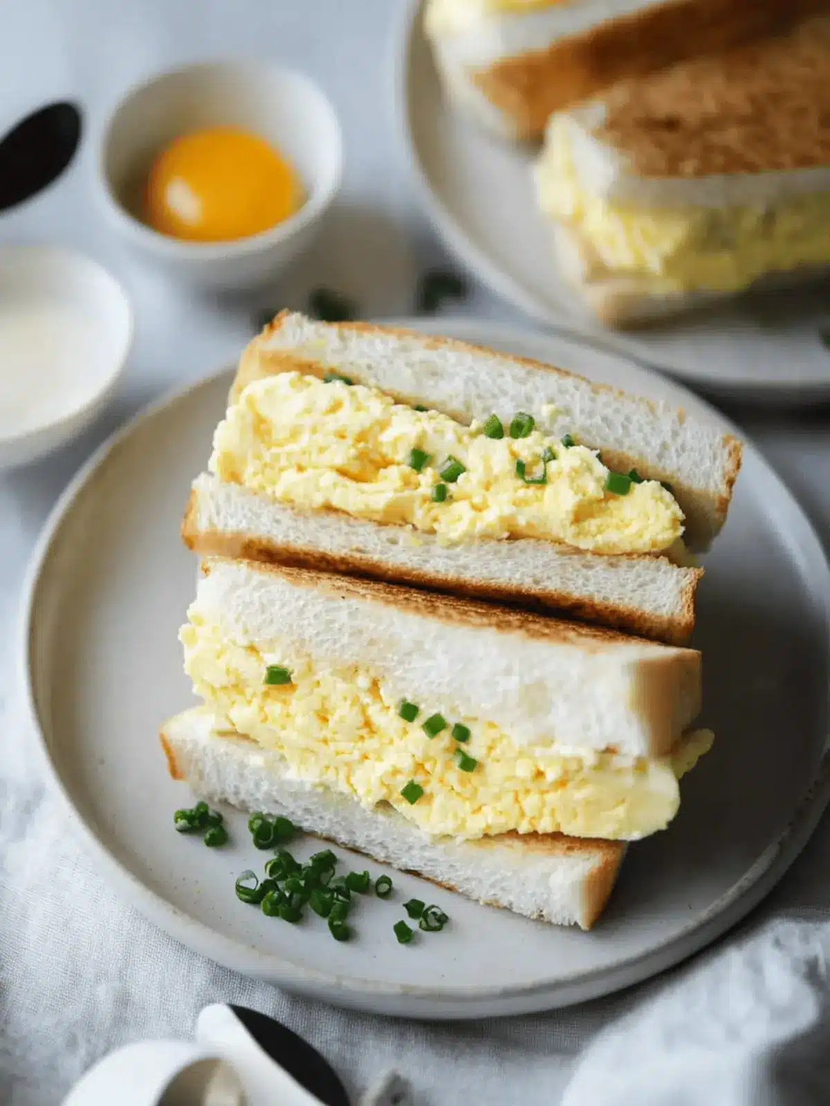 Japanese Egg Sandwich Recipe (Tamago Sando)