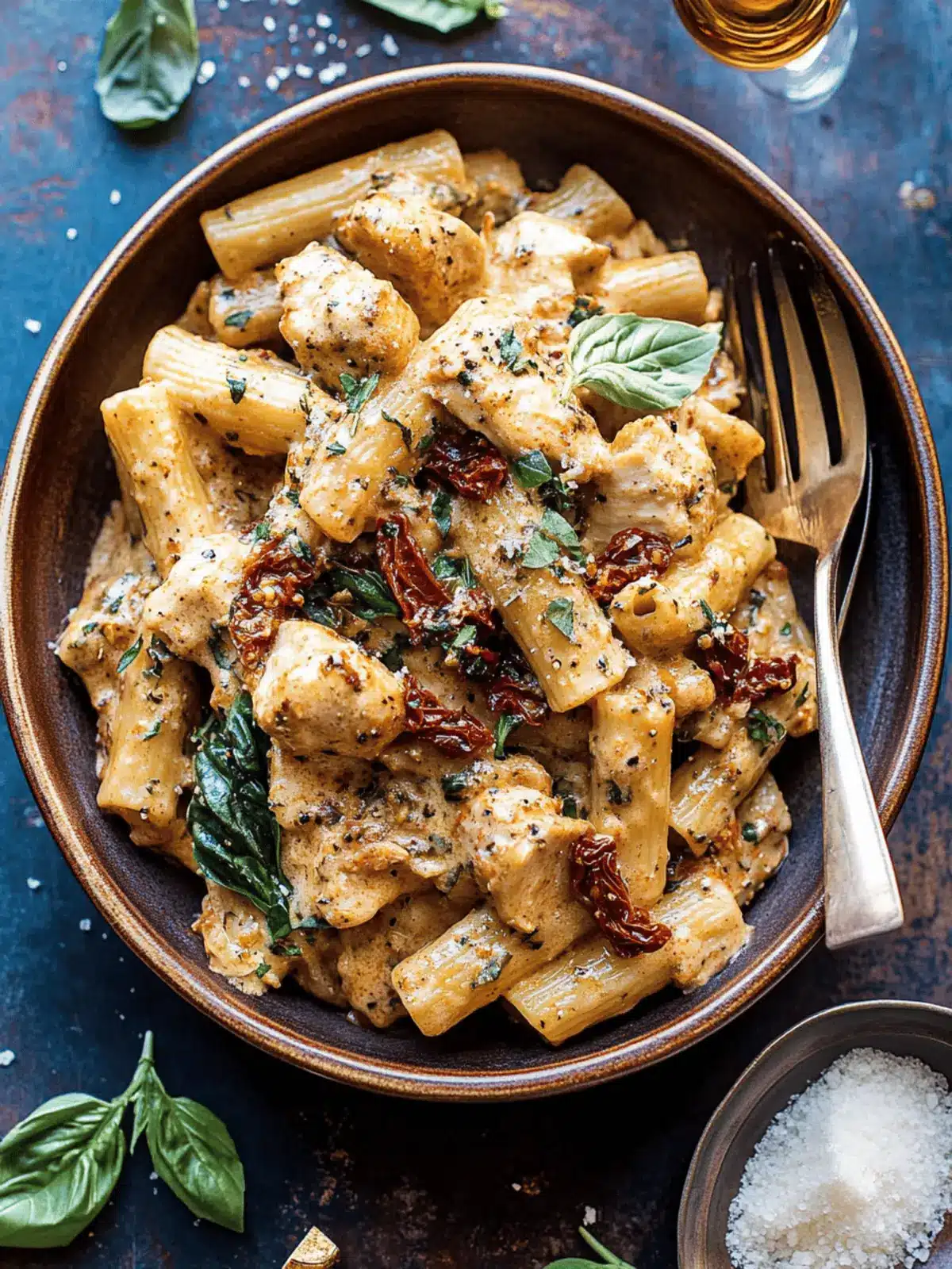Creamy Sun-Dried Tomato Chicken Pasta.