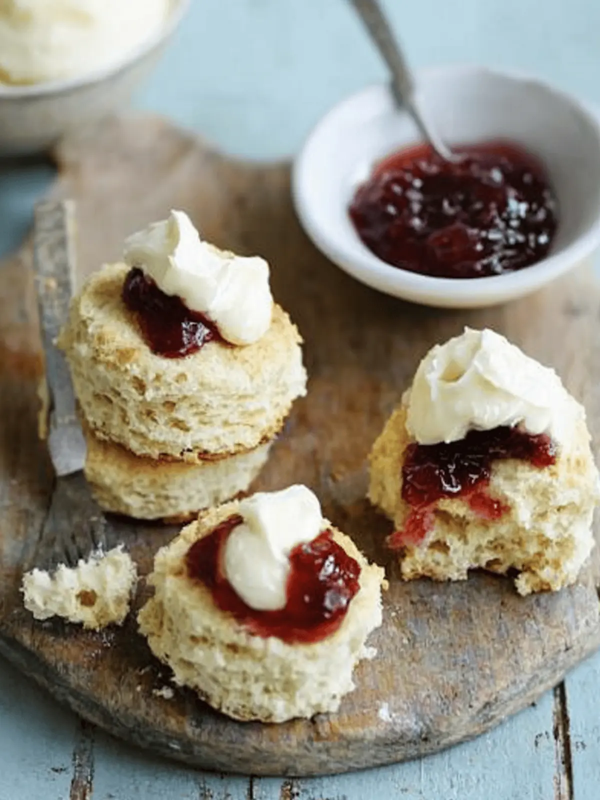 Classic scones with jam & clotted cream