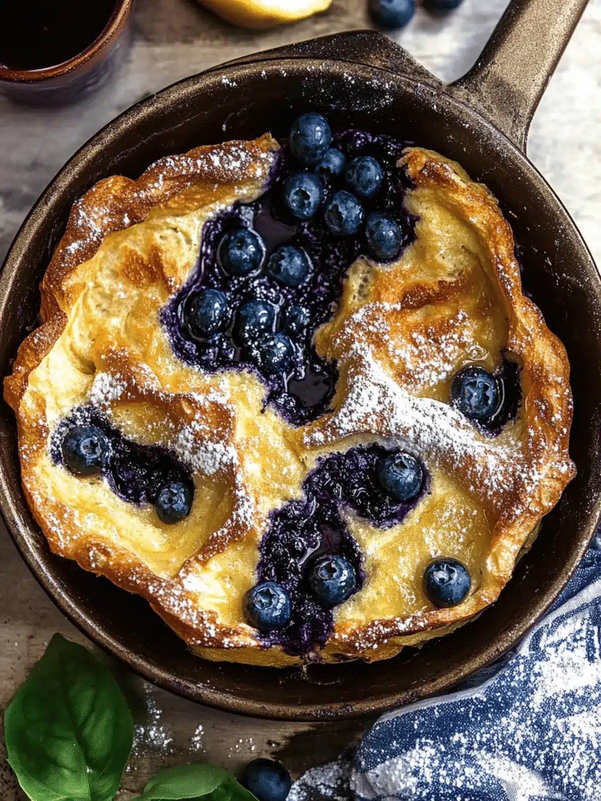 Blueberry Lemon Dutch Baby