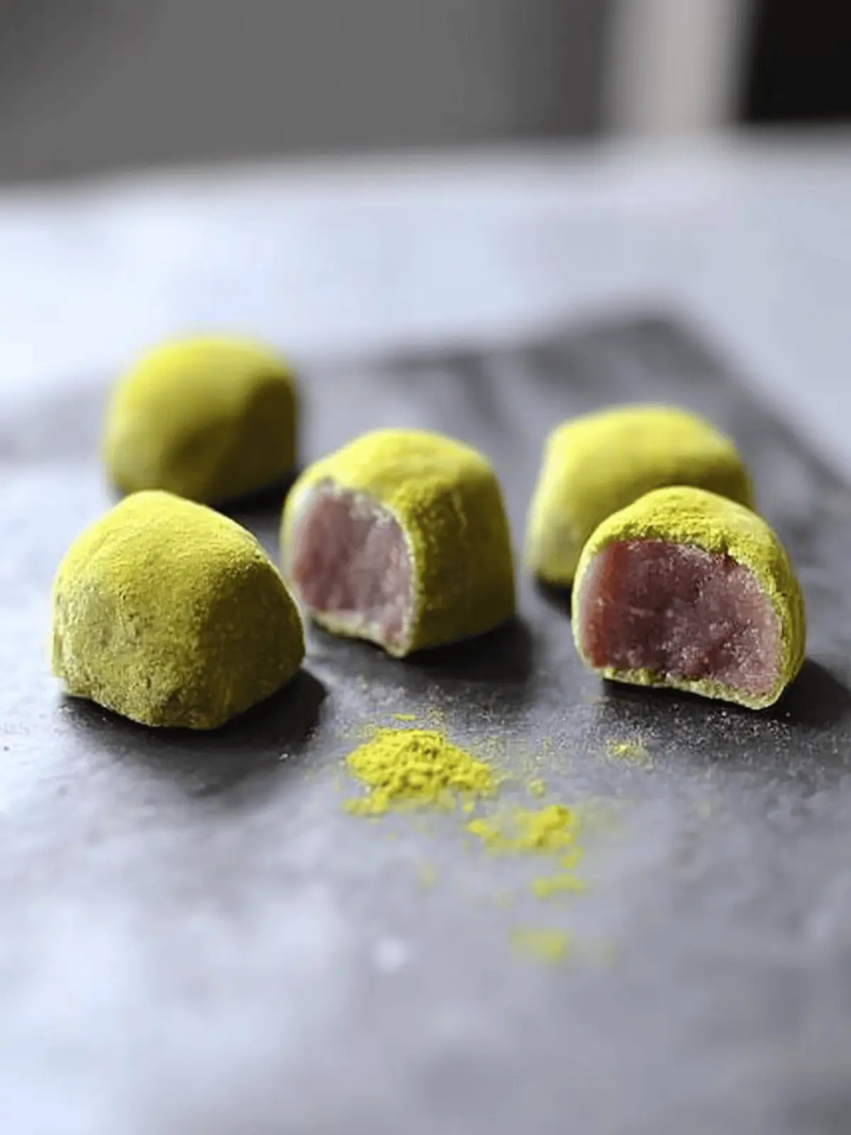 Matcha Red Bean Mochi