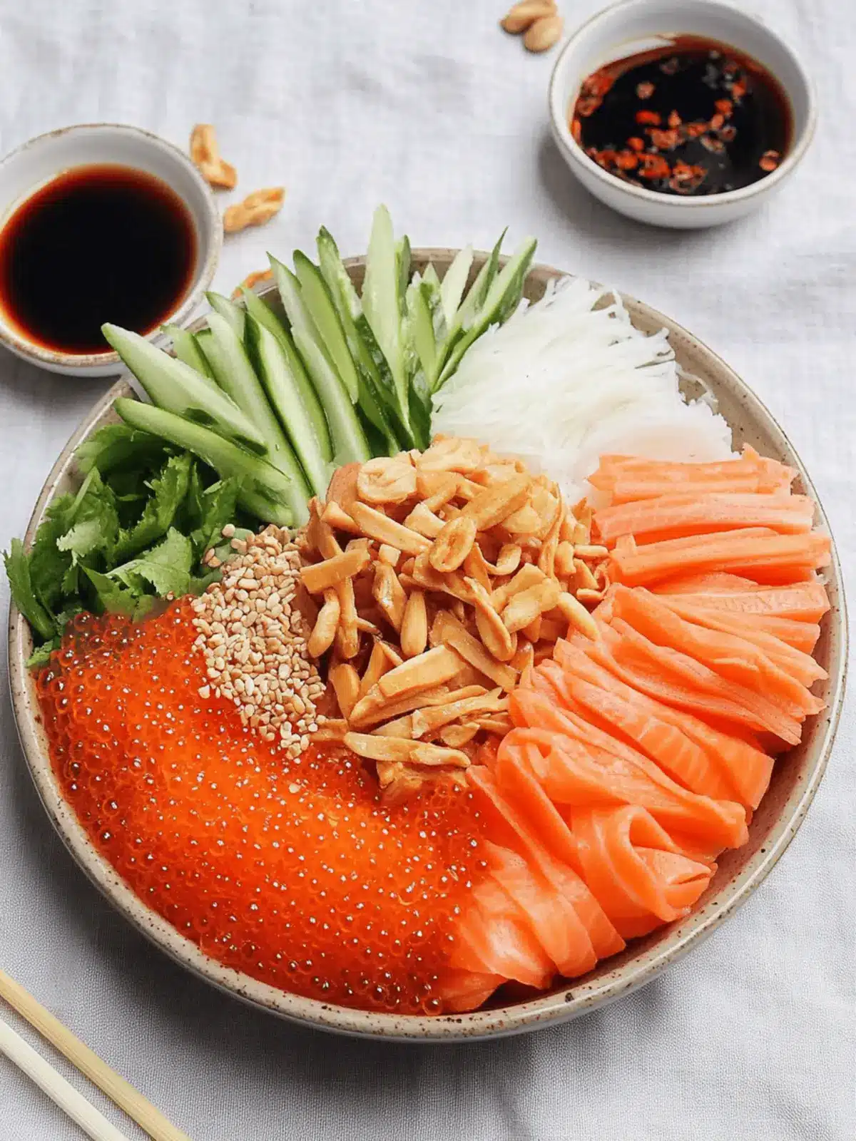 Colorful Yee Sang Prosperity Toss Salad for New Beginnings 4 Yee sang (prosperity toss salad)