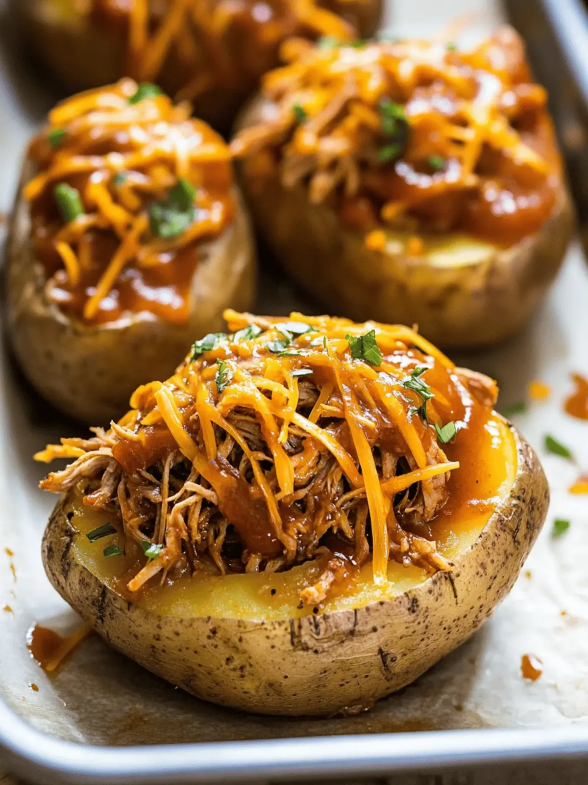 BBQ Baked Potato Recipe with Pulled Pork