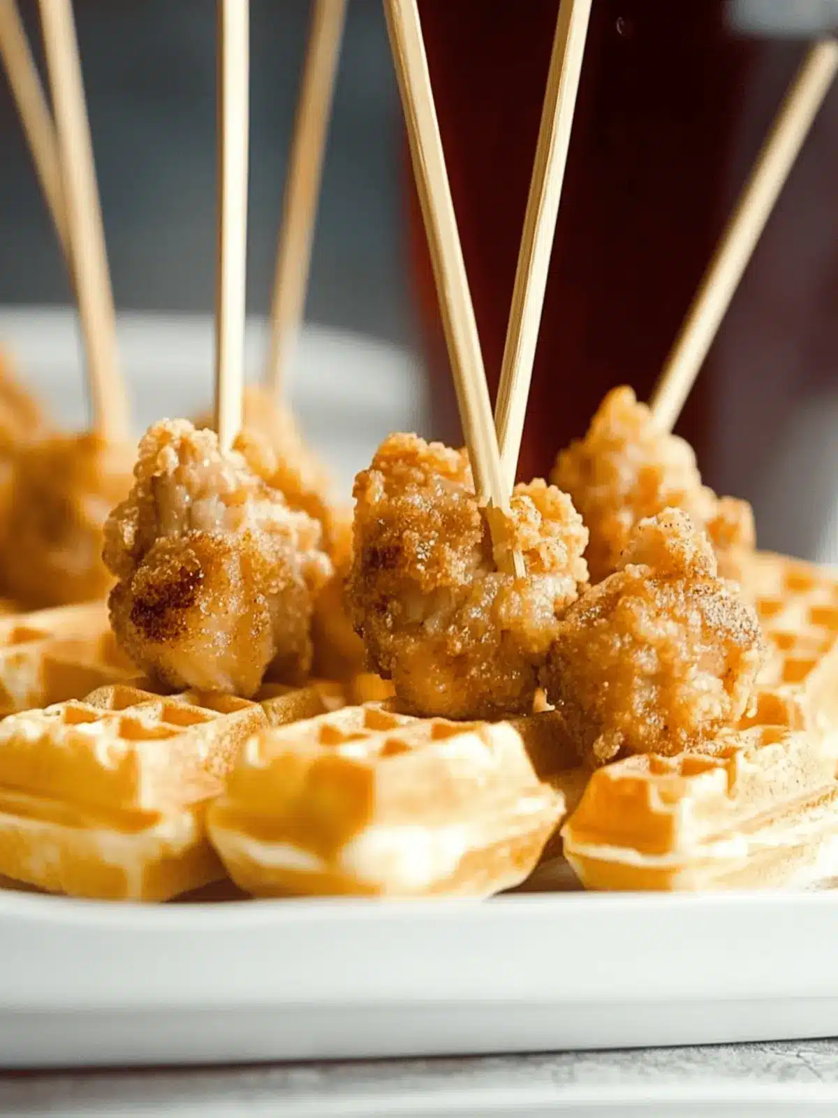 Chicken and Waffle Skewers