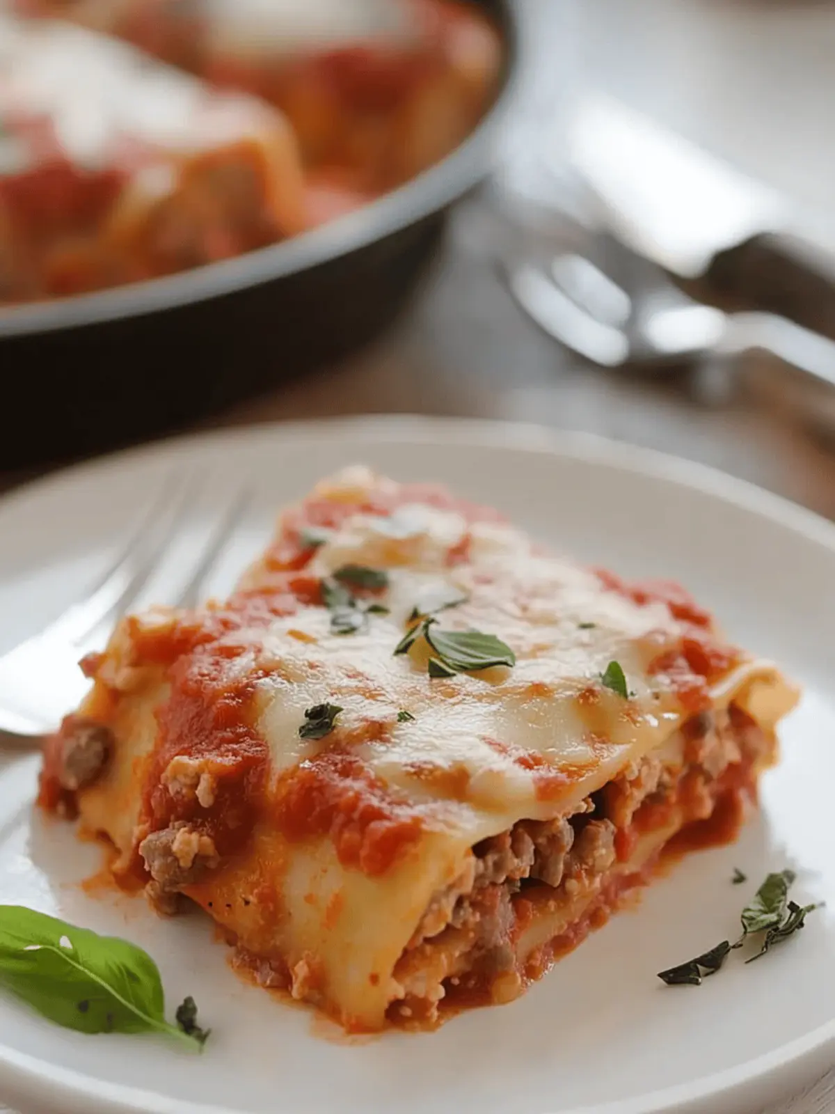 Italian Sausage Lasagna Roll Ups