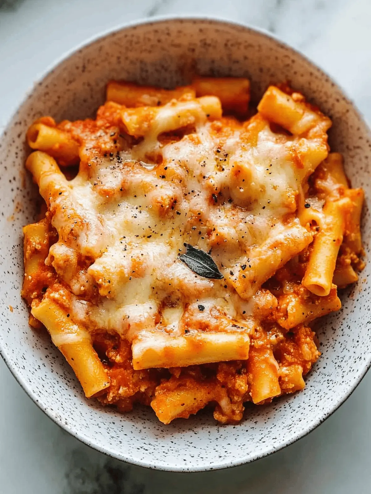 Three Cheese Baked Ziti