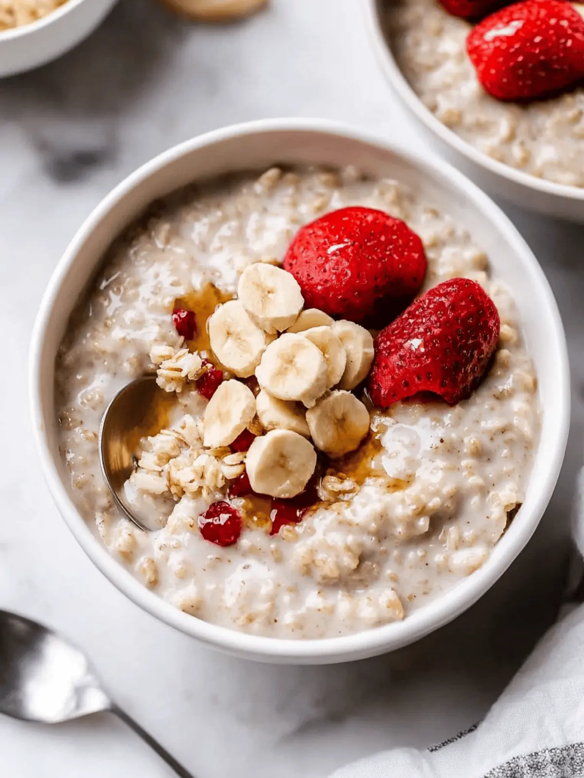 Sweet and Creamy Brown Rice Breakfast Porridge