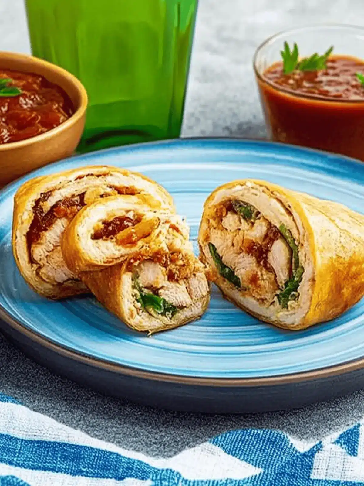 Barbecue Chicken Roll-Ups