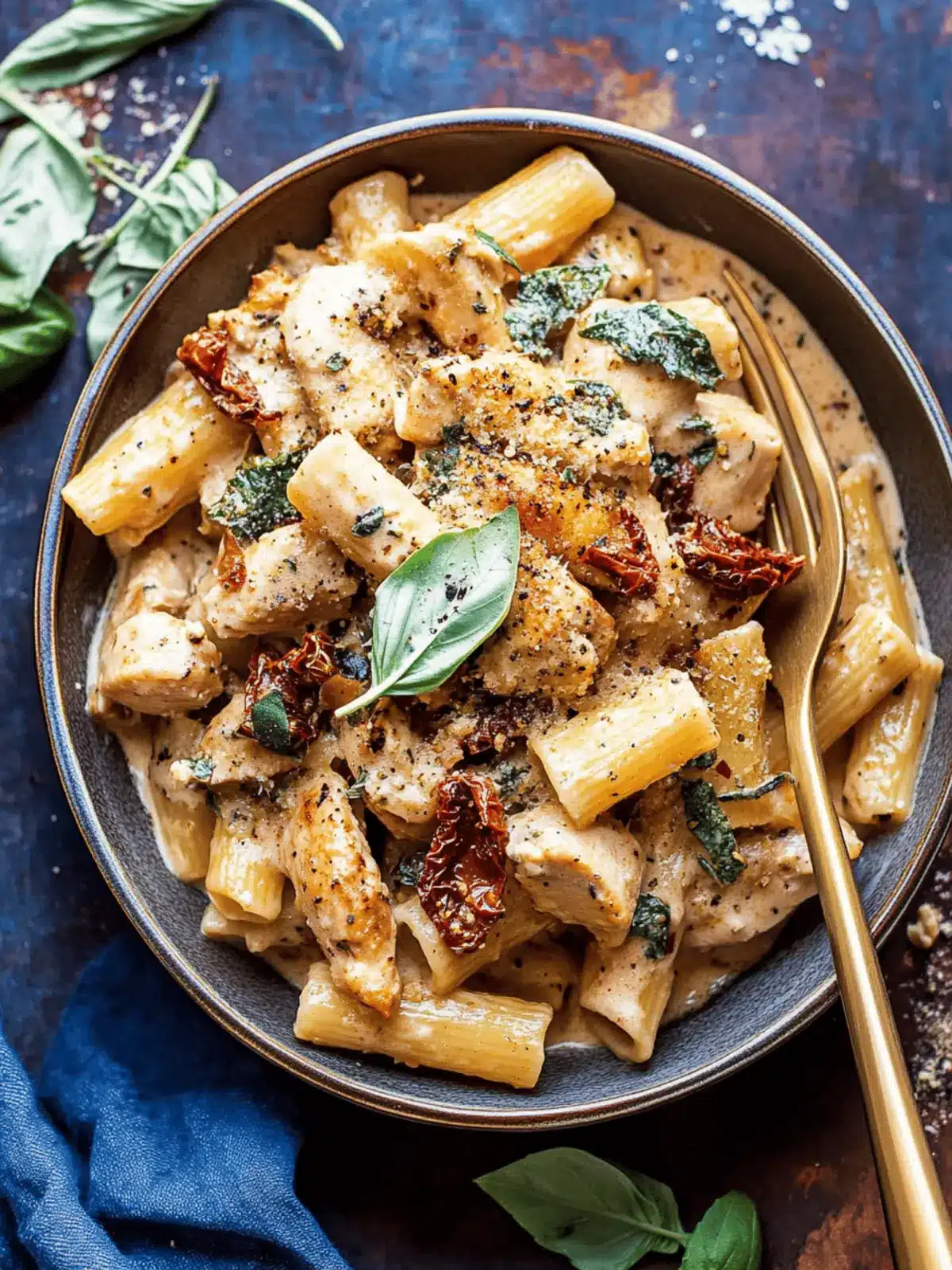 Creamy Sun-Dried Tomato Chicken Pasta.