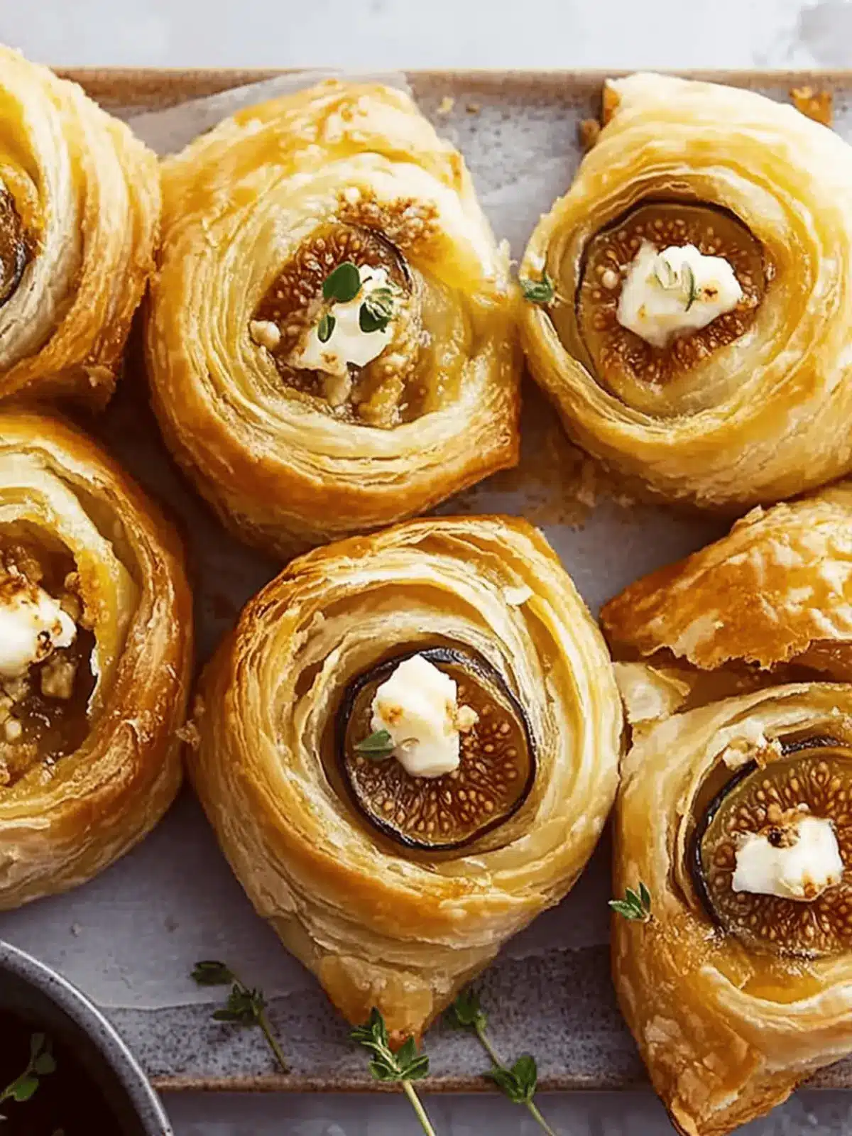 Fig & Goat Cheese Puff Pastry Roll