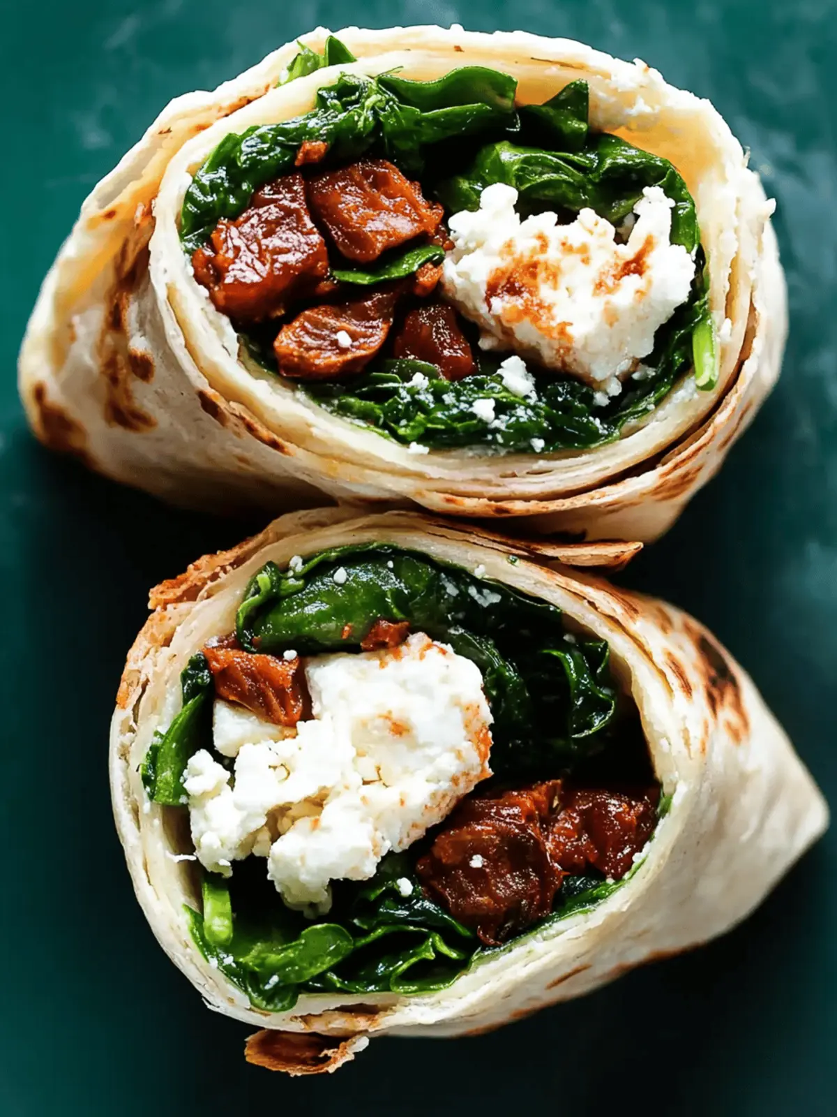 Spinach Feta Wrap Bliss: Quick, Delicious, and Guilt-Free! 2 Spinach Feta Wrap