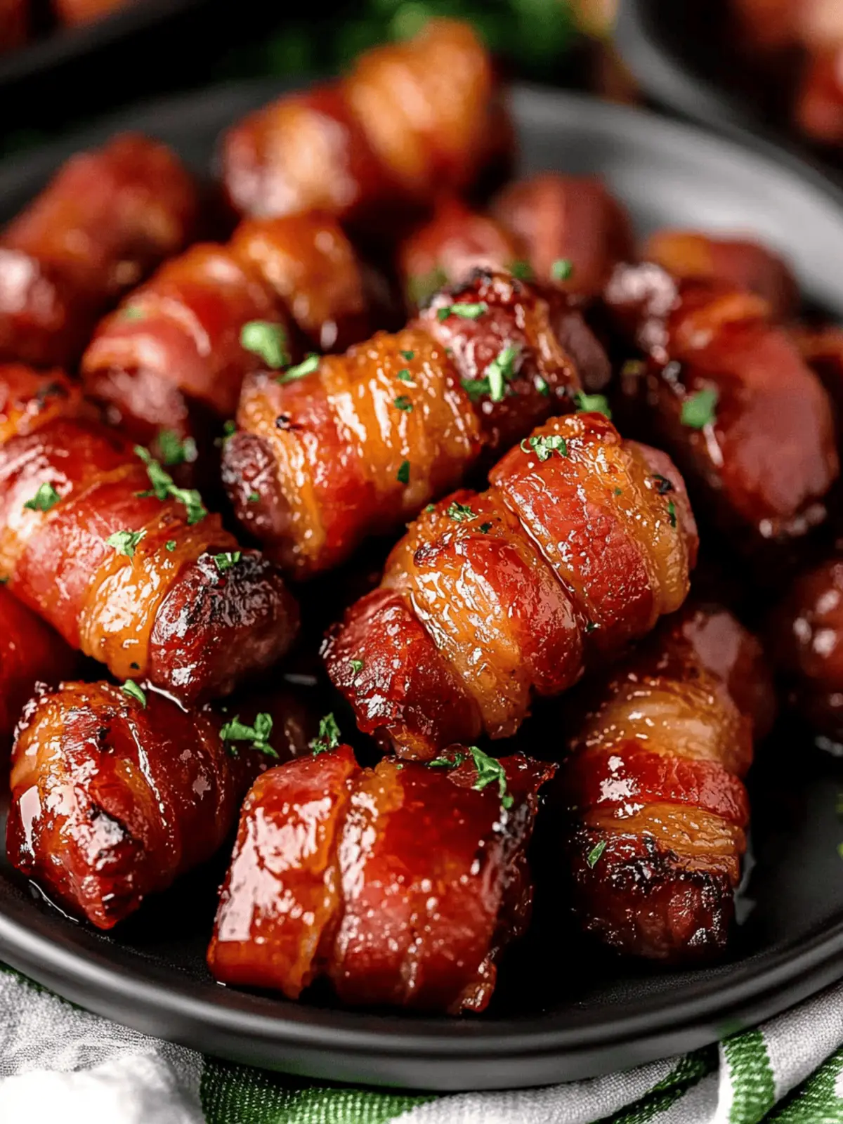 Honey Glazed Bacon Wrapped Smokies