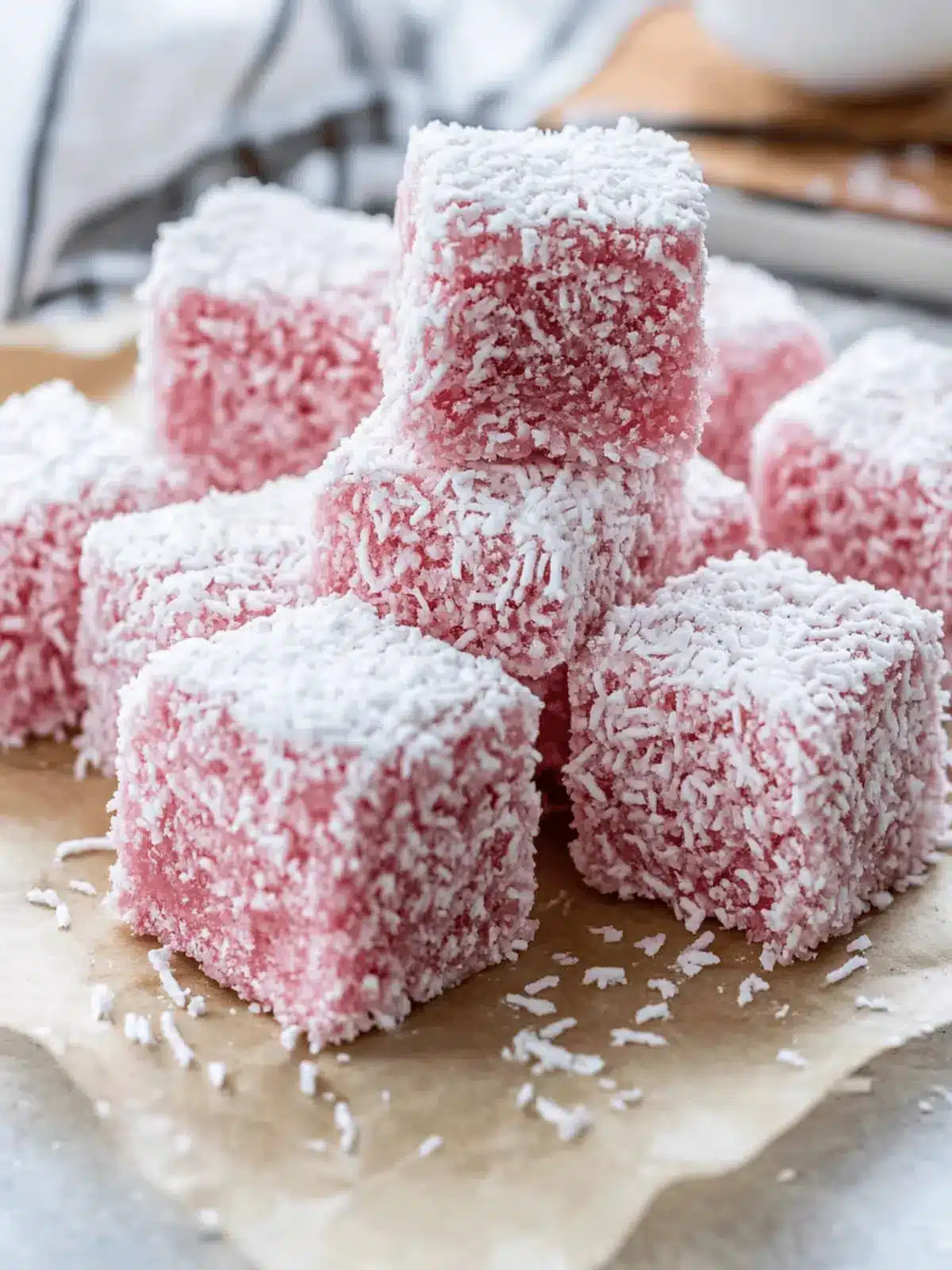 Delightful Pink Lamingtons: A Sweet Taste of Home 4 Pink Lamingtons (Pasti mir-Roża)