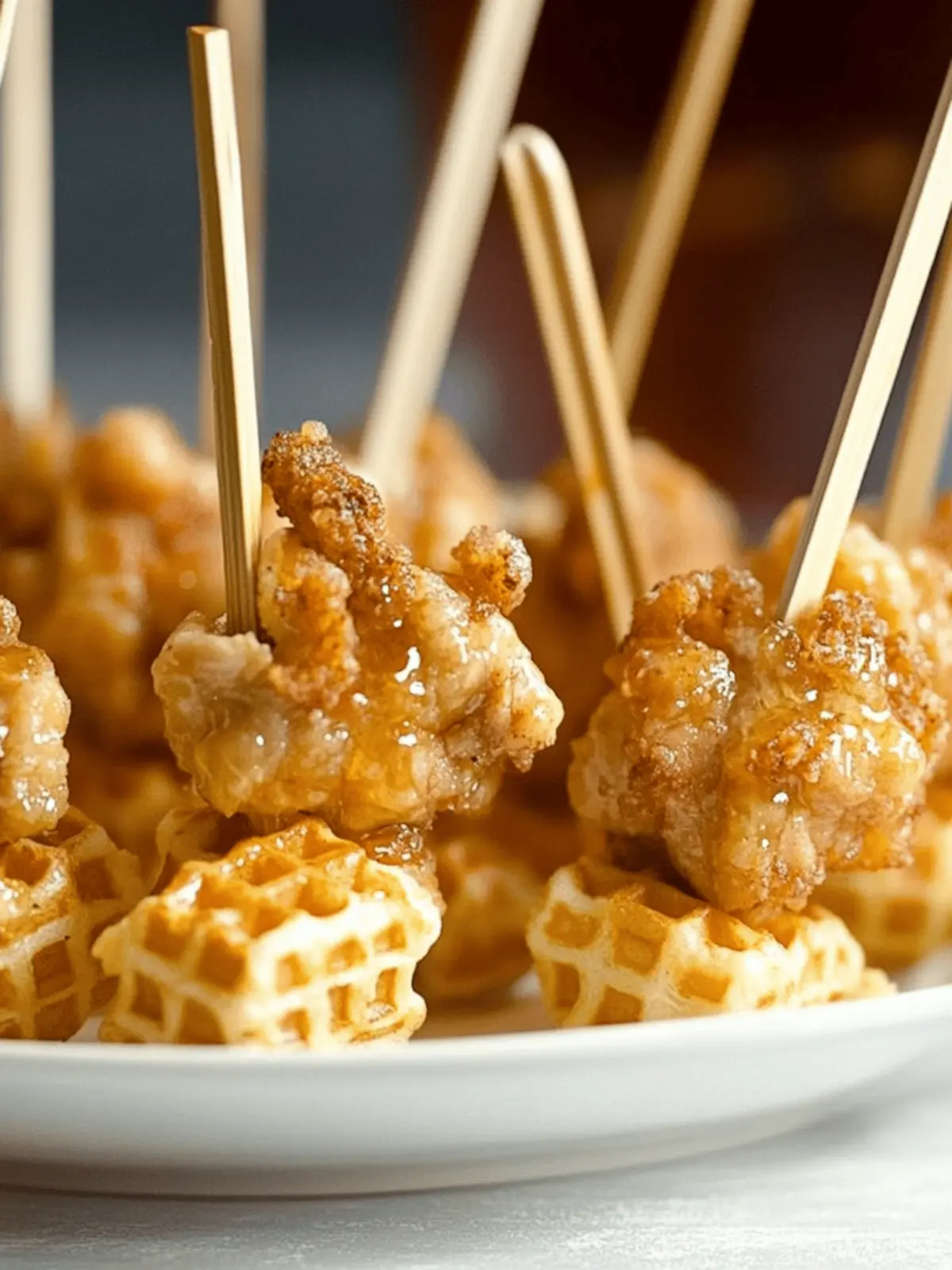 Chicken and Waffle Skewers