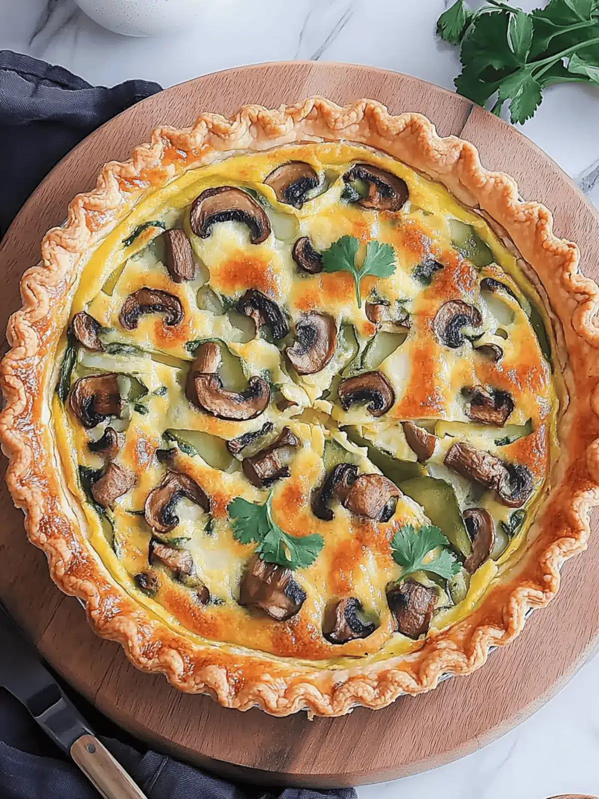 Leek and Mushroom Quiche