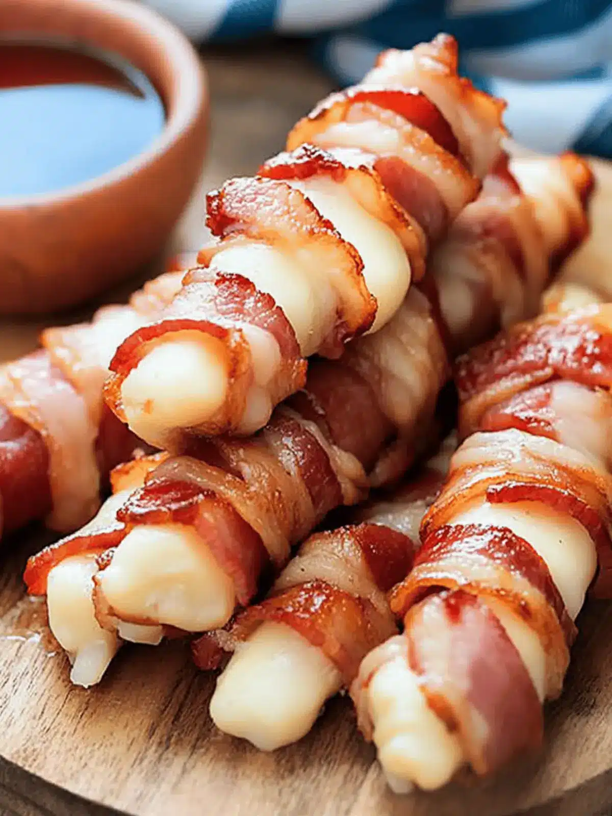 Bacon Wrapped Cheese Sticks