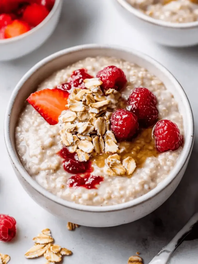 Sweet and Creamy Brown Rice Breakfast Porridge