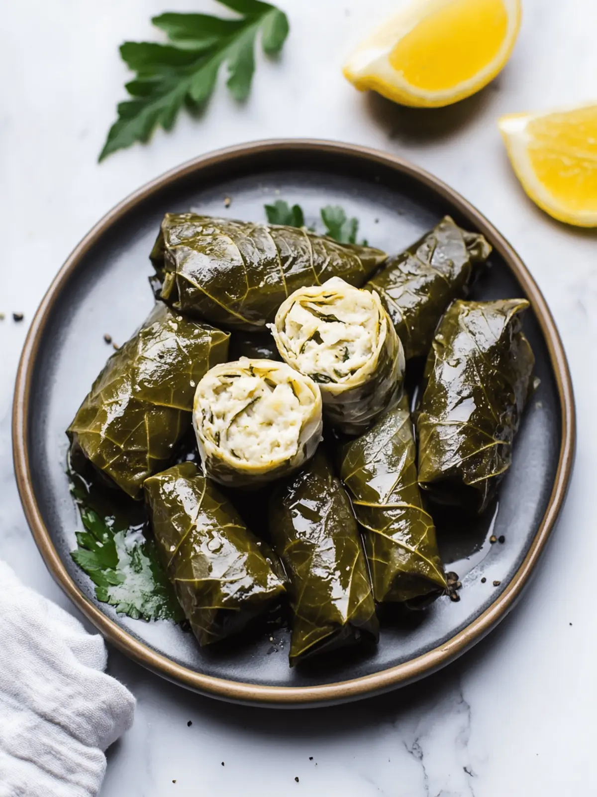 Savor Homemade Dolmades – Greek Stuffed Vine Leaves Delight 2 Dolmades – Greek stuffed vine leaves