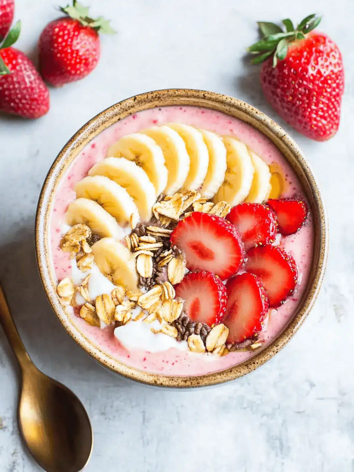 Strawberry Banana Smoothie Bowl