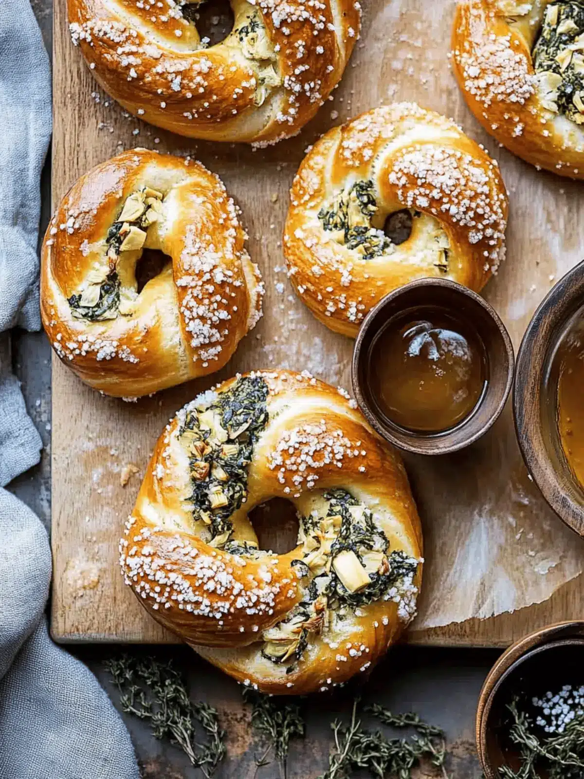 Spinach and Artichoke Stuffed Soft Pretzels You'll Love 3 Spinach and Artichoke Stuffed Soft Pretzels