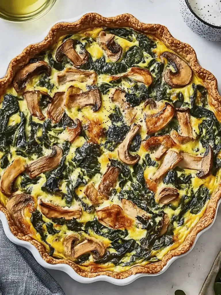 Spinach & Mushroom Quiche