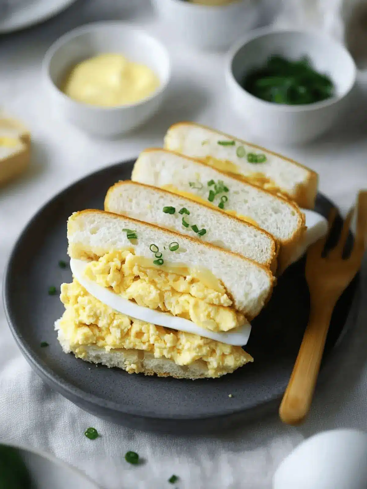 Japanese Egg Sandwich Recipe (Tamago Sando)
