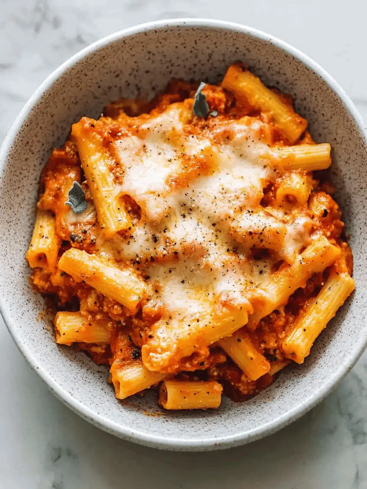 Three Cheese Baked Ziti