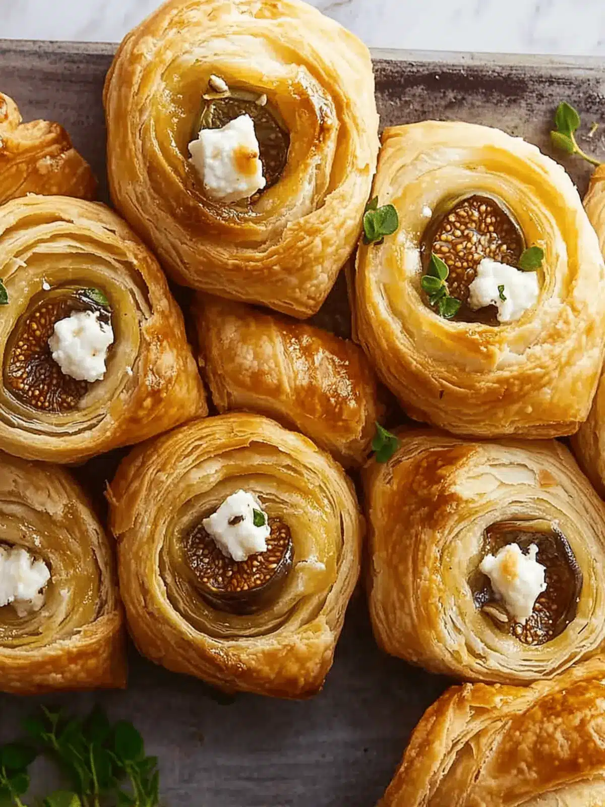 Fig & Goat Cheese Puff Pastry Roll