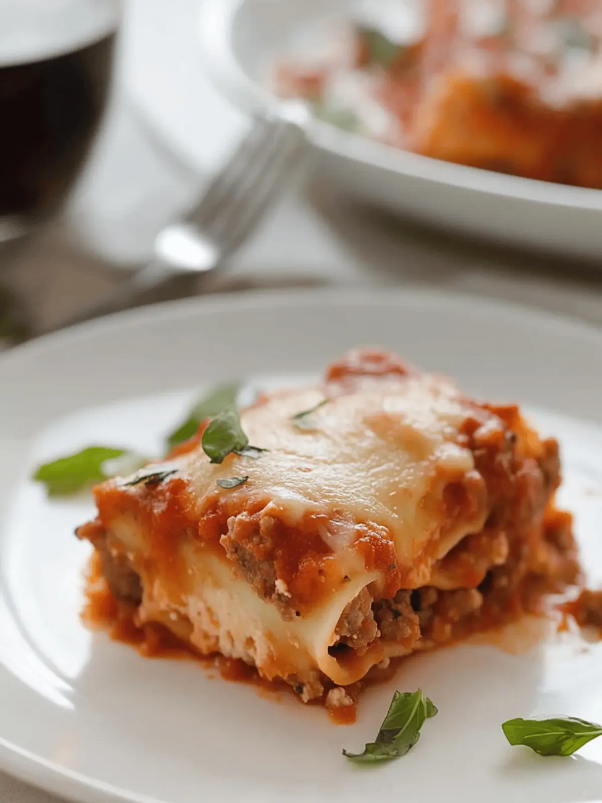 Italian Sausage Lasagna Roll Ups