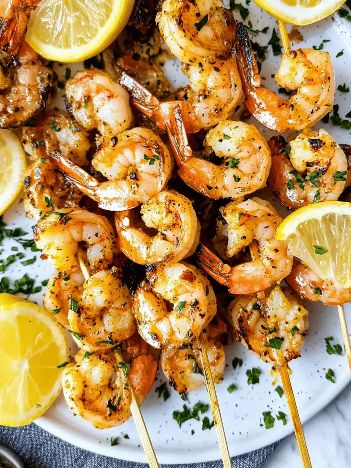Cajun Garlic Butter Grilled Shrimp Skewers