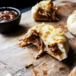 Cheesy BBQ Pulled Pork Pizza Rolls
