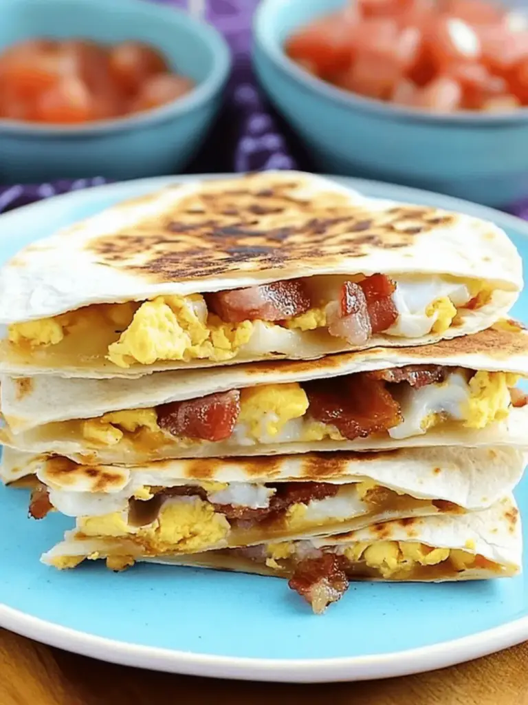 Bacon Egg Cheese Quesadillas