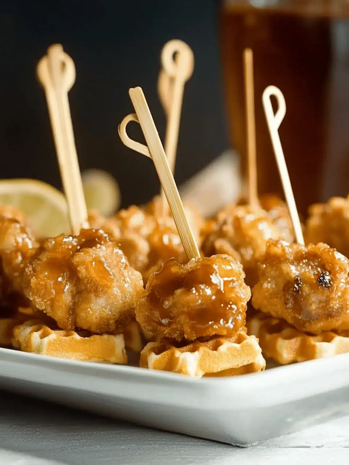 Chicken and Waffle Skewers