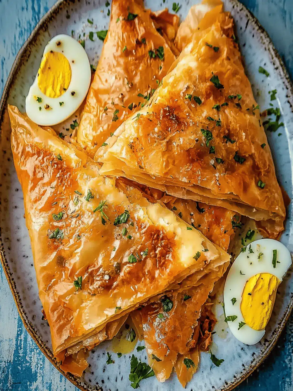 Tunisian Brik au Thon: Crispy Phyllo Packed with Flavor 2 Tunisian Brik au Thon (Phyllo Stuffed with Potato, Tuna, and Egg)